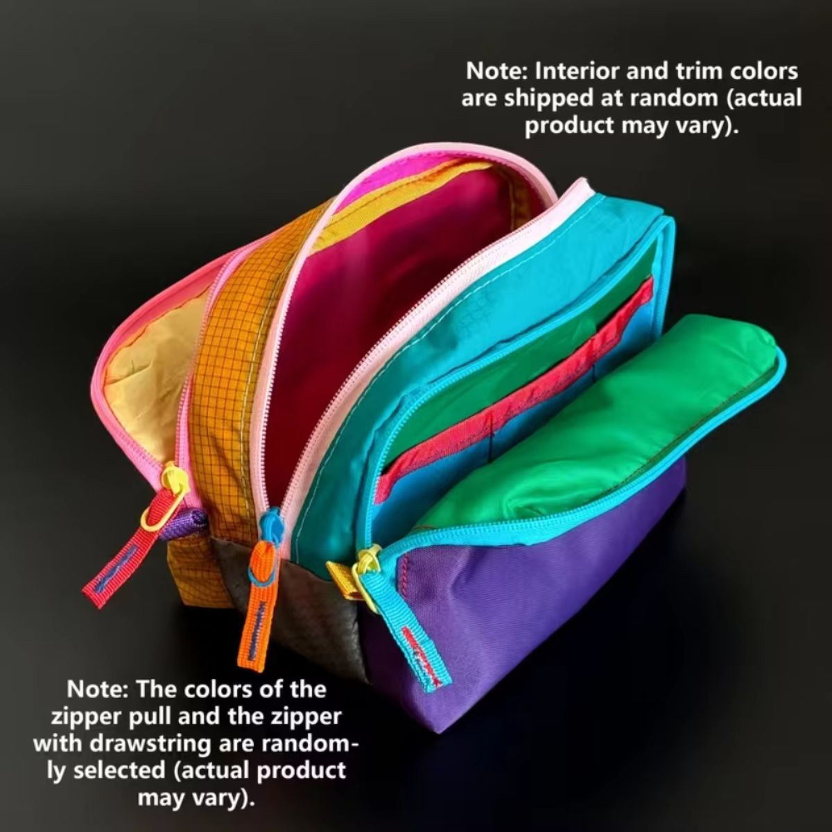 Rainbow Layered Waterproof Travel Makeup Bag