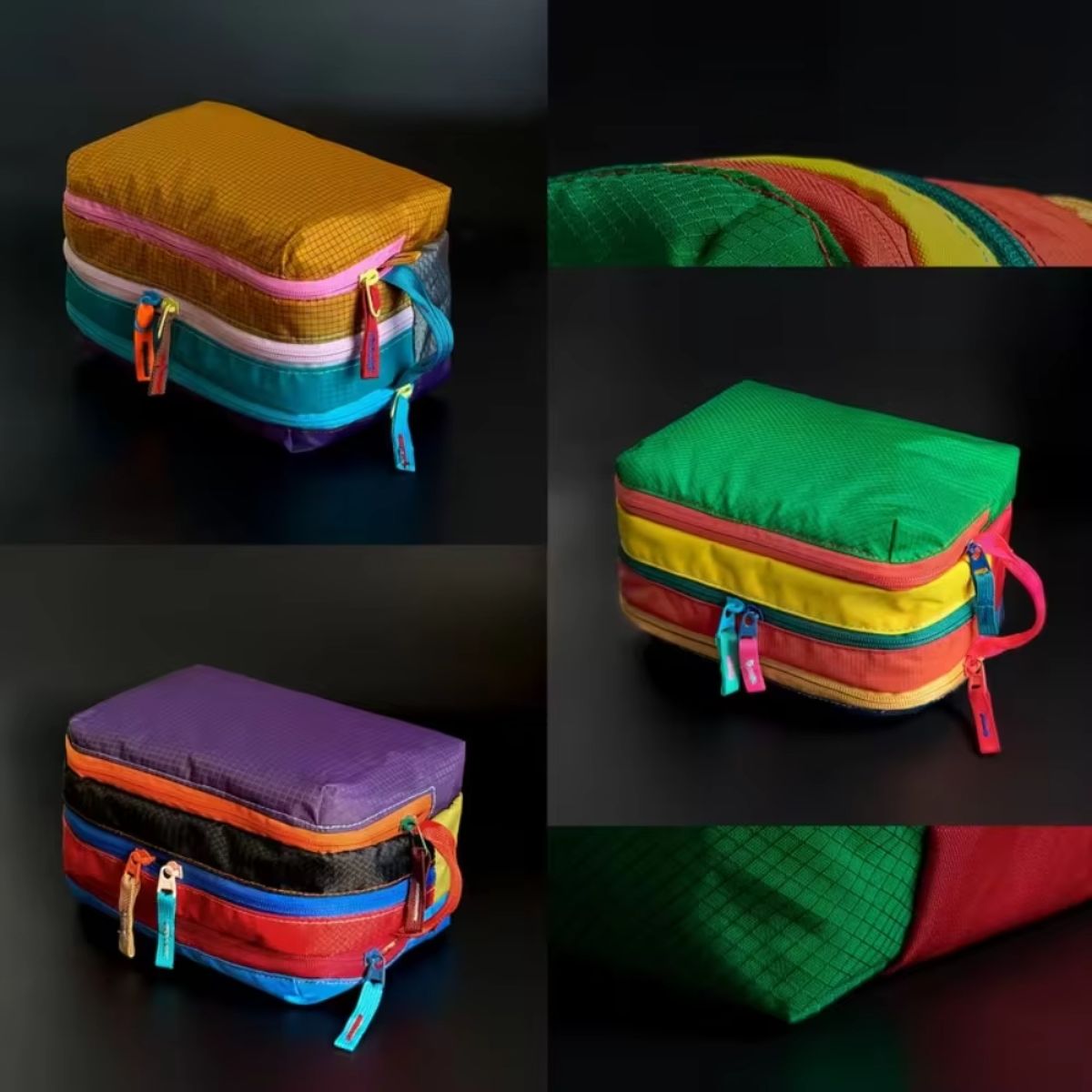 Rainbow Layered Waterproof Travel Makeup Bag