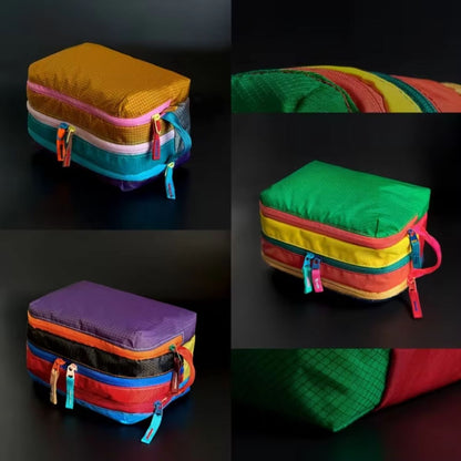 Rainbow Layered Waterproof Travel Makeup Bag