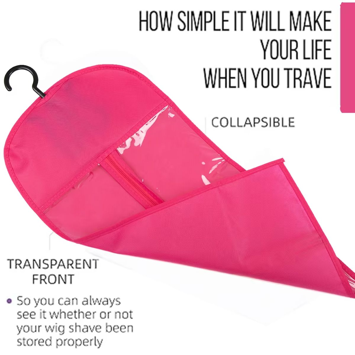 Dustproof Hanging Hair Extension Storage Bags